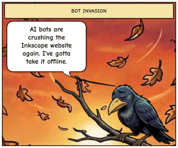 Inkscape Offline, AI Bots Blamed