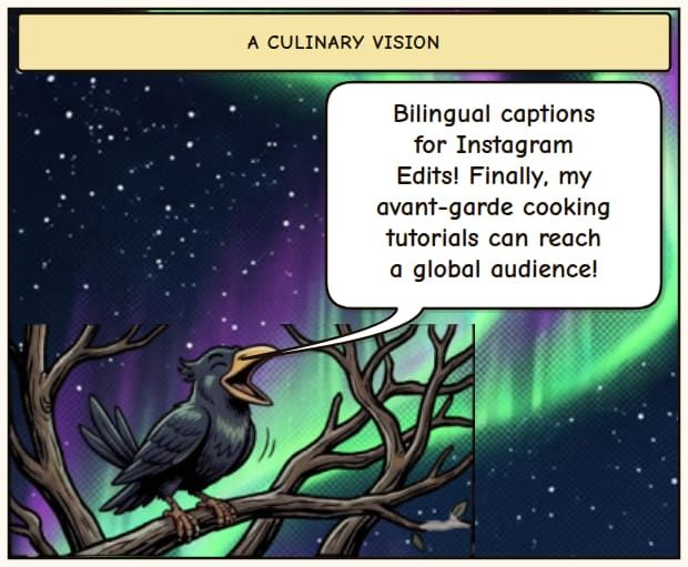Instagram Edits: Bilingual Captions