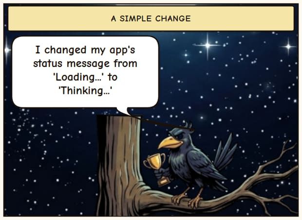Renaming 'Loading...' to 'Thinking...'